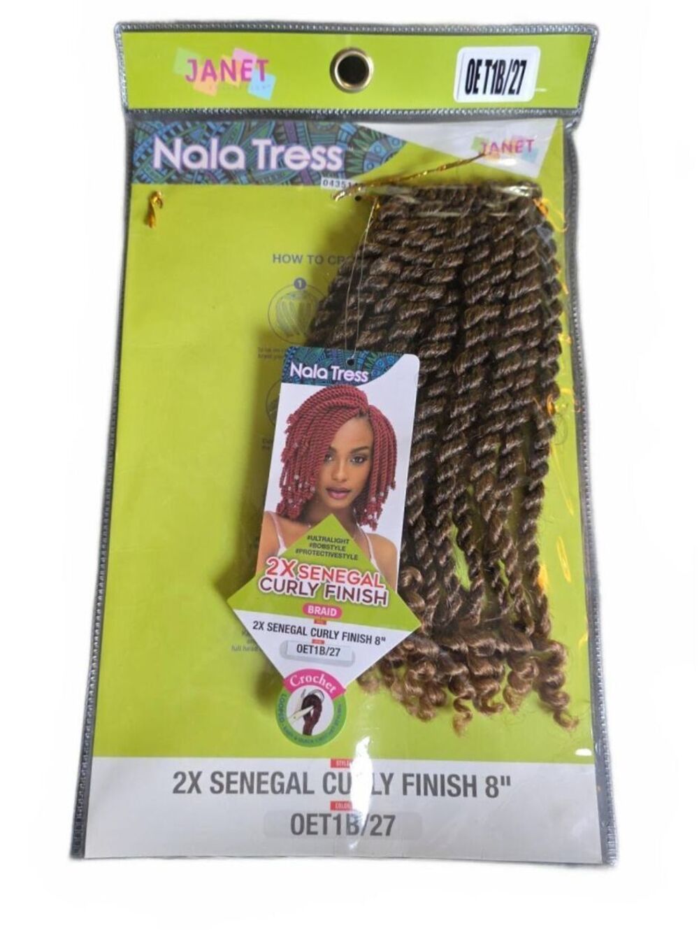 Janet Collection Nala Tress Senegal Curly 8" Crochet Braids Opened 1 ONLY!